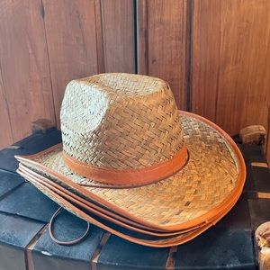 Four New Unisex Straw Cowboy Hats